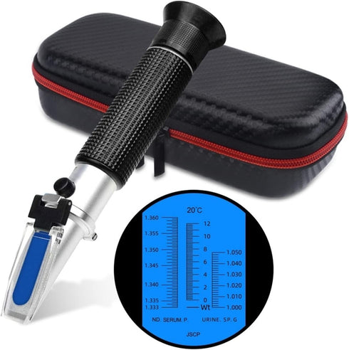 VGVGV Brix Refractometer, Handheld Clinical Medical Refractometer ATC Urine/Serum Protein Physiological Fluid Concentration