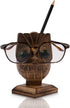 The Great Indian Bazaar Handmade Wooden Reading Glasses Case & Pen Display Stand, Office Stationary Organizer