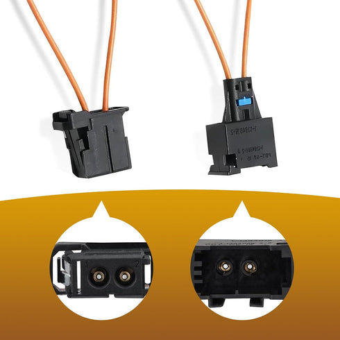 Polcatay 2 PCS Car Fiber Optic Test Loop, Female and Male Adapter, Automatic Diagnostic Cable Tool, Uncversal for Cars