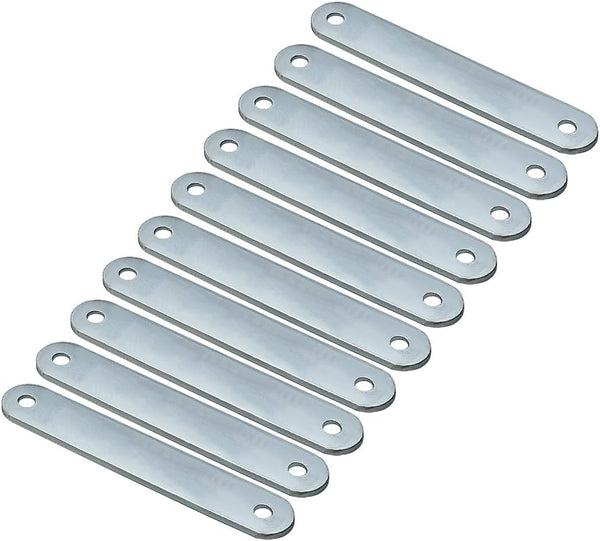 uxcell Repair Plate, 76mmx12mm Flat Fixing Mending Corner Brace Bracket Connector, Pack of 10