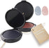 TWZKXC 4 Pack Pad(1Blue, 1Red, 2Black) Inkless Thumbprint Pad, Fingerprint Ink Pad, Quick Drying Portable Office Notary