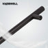 KNOBWELL 6 Pack 10" Black Cabinet Handles, Euro Style Stainless Steel Modern Long Kitchen Door Pulls