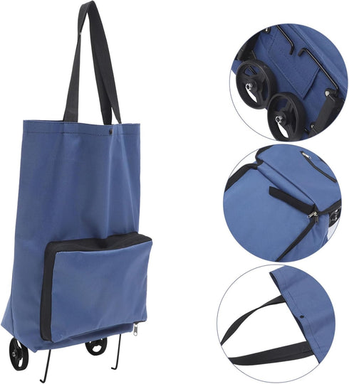Collapsible Hand Truck with Large Grocery Bag - Portable Dolly for Easy Moving