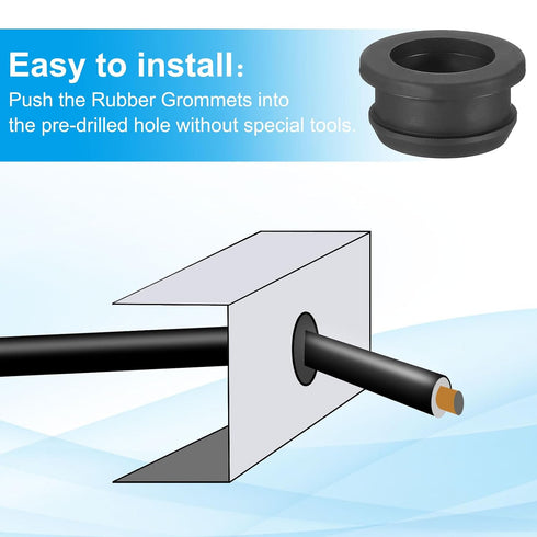 22mm 7/8 Inch Hole,11/16 Inch Grommets, 3Pcs Grommet PATIKIL / Drill ID Rubber Top Hat for Wiring Eyelet Ring Gasket