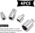 4PCS Silver Socket Adapter Set, 1/4" x 3/8", 3/8" x 1/4", 3/8" x 1/2", 1/2" x 3/8" Ratchet Converter Kit