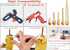 5Pcs Glue Gun Copper Nozzle Set, Interchangeable Nozzles for Hot Melting Glue Gun Accessories