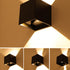 Gsycle LED Square up and Down Light, Up and Down Outdoor Wall Lights Fixture Aluminum Hardwired Square Modern Wall