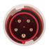 380-415V 63A Electrical Cord Connector - Waterproof 3P+N+E 5 Pin Power Socket for 6-16mm² Cable