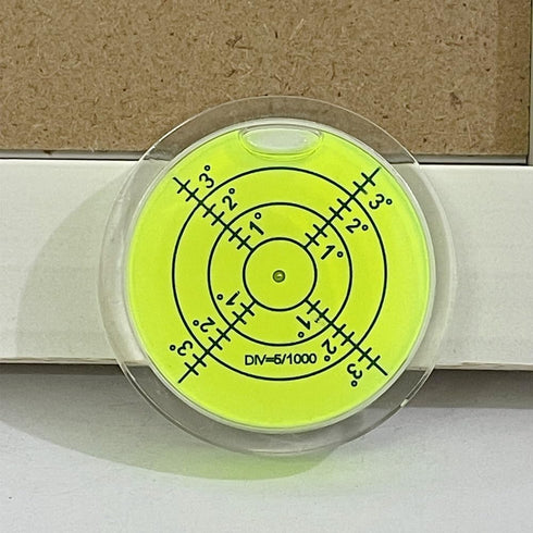 SIZIKJXGHWYI 40mm (40x10mm) Bubble Spirit Level with Double Sided Adhesive Bottom, Circular Level Bubble Measuring