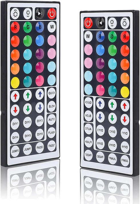 BZONE 44 Key RGB LED IR Remote Control 2 Pack,LED Light Remote Replacement