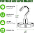 MIKEDE Magnetic Hooks for Cruise Cabins, 150lbs Heavy Duty Metal Magnets with Hooks, Industrial Toolbox Magnets - 20
