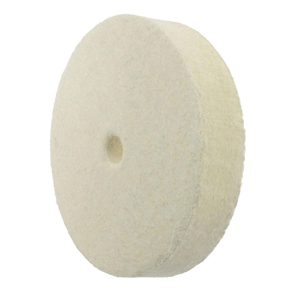 Luo ke 6'' x 1'' Wool Buffing Wheel - 1/2'' Arbor Compressed Felt Polishing Kits for Grinders