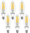 Ganiude E12 Dusk to Dawn Light Bulbs, 5W 60W Equivalent, 2700K Warm White, Photocell Sensor, 6 Pack