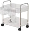 Generic Carts with Wheels - Clear Modern Rolling Utility Tech Station, Multi Layer