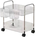 Generic Carts with Wheels - Clear Modern Rolling Utility Tech Station, Multi Layer