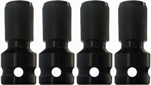 DCA 4PCS 1/2 inch Square Drive to 1/4 inch Hex Female Socket Adapter for Impact Wrench
