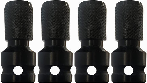 DCA 4PCS 1/2 inch Square Drive to 1/4 inch Hex Female Socket Adapter for Impact Wrench