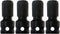 DCA 4PCS 1/2 inch Square Drive to 1/4 inch Hex Female Socket Adapter for Impact Wrench