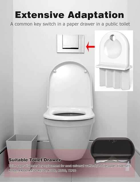 GERILKAI Key-5 Pack Universal+2 Pack Paper Towel Dispenser Toilet Paper Dispenser Key Key Ring