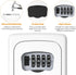 Fayleeko Key Lock Box Wall Mounted, 4 Digit Combination Lockbox for House Keys - 5 Keys Capacity, White (1 Pack)