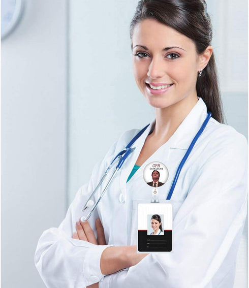 Retractable Nurse Badge Reels with Alligator Clip, Name ID Card Holder Reel - The Office