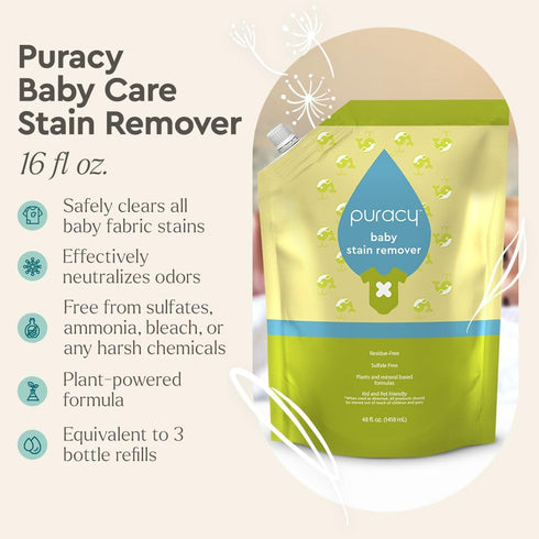 48 Oz Puracy Stain Remover - Cleaning Spray, Clothes Stain Removal, Laundry Stain Spray for Clothes, Travel Spot