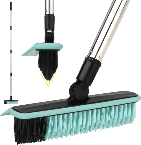 RarefRoom Grout Cleaner Brush with Long Handle, V-Shaped Floor Scrub Brush Swivel Grout