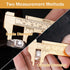 Brass Pocket Caliper - Double Scale Sliding Gauge, Mini Vernier Caliper for Measuring Jewelry