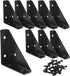 BokWin 8 Pack Metal Triangle Corner Shelf BracketsCorner Brace Brackets 66mm x 66mm