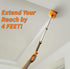 1.5-3 ft Long Paint Roller Extension Pole, Multi-purpose Telescopic with Universal Twist-on Metal Tip