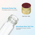 PATIKIL 50pcs 25ml Test Tubes, Glass Clear Round Bottom Containers with Aluminum Cap for Storage