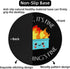 Dumpster on Fire Small Mouse Pad, Cute Round Mousepad with Non-Slip Rubber Base for Desk Accessories