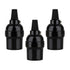 Keyless Medium Base Vintage Socket,Black Bakelite Socket E26/E27 Vintage Screw Bulbs Edison