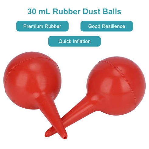 stonylab 30 ml Red Rubber Dust Balls, 3-Pack Air Blower Pump Lab Supply for Fluid Extraction Duster Cleaning Tool