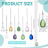 8Colors 304 BENECREAT Glass Drop Ceiling Fan Pull Chain Extenders, Colorful Teardrop Hanging Fan Extension