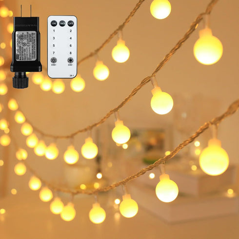 RaThun Globe String Lights Plug in 116 Ft. 200 LED 8 Modes