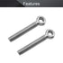 MroMax 5Pcs Swing Lifting Bolt M6 x 40mm, 304 Stainless Steel Eye Bolt for Home Renovation, Silver