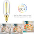 E12 Dimmable LED Bulb 8W, 100 Watt Daylight 4000K T6 T25 Candelabra Bulb, 800LM, 6-Pack for Chandeliers