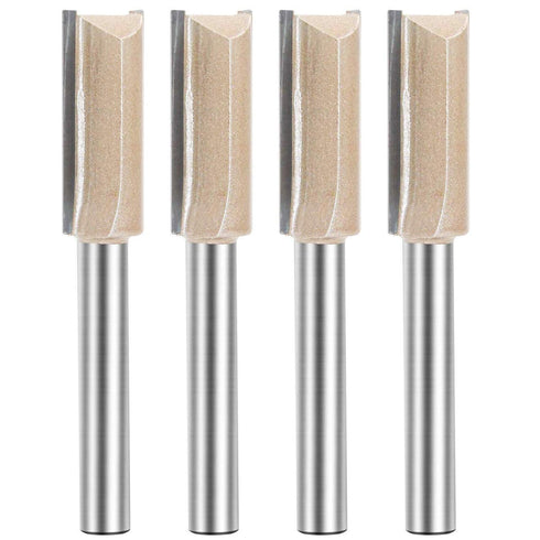 1/4-inch Shank, 1/2-inch Cutting Dia, 2-Flute Straight Router Bit, Carbide Tipped Plunge