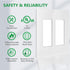 2 Pack 2-Gang Screwless Decorator/Rocker Wallplate Faceplate Cover for Outlet & Switch, Plus-Size, Glossy-White