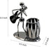Decorative Pen Organizer/Pencil Holder with Metal Man Playing Guitar
