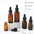 Kingrol 40 Pack Amber Glass Bottles with Glass Eye Dropper, 1/2 oz Dropper Bottles for Essential Oils and Perfumes