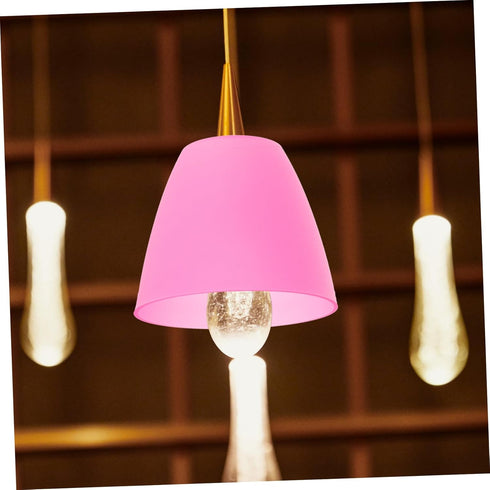 4.60X3.93 Inch 2 Pack Happyyami Replacement Plastic Lampshade for Desk Lamp and Pendant Light Small Flat Light Cover