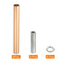 MECCANIXITY 3.94" 4 Set Threaded Extension Rod, Lamp Pipe with Connector Light Fixture for Pendant Light Island