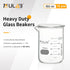 ULAB Heavy Duty Glass Beakers, 12pcs, 150ml (5.07oz), Borosilicate 3.3 Glass, Thick Wall, Double Scale, UBG1054