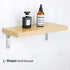 6 Inch 5 Inch, 4Pcs SAYAYO Heavy Duty Floating Shelf Brackets x Stainless Steel Wall Shelf Brackets & Supports Brushed
