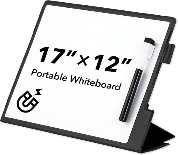 Portable Dry Erase Board, Magnetic Whiteboard MWB01, 12" x 17", for Office and School