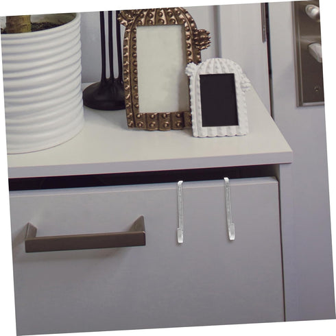 10Pcs Closet Stainless Steel Bedside Cabinet Door Hooks Hook Hangers for Towel Clothes Organization Space Saving Design