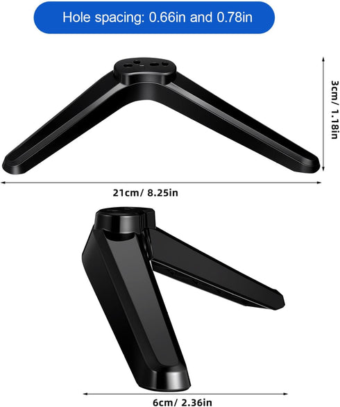 HEALEEP 32-55 Inch Tv Mount Stand for Screens Universal Tabletop Tv Holder with Screws Non-Slip Base Stable Plastic