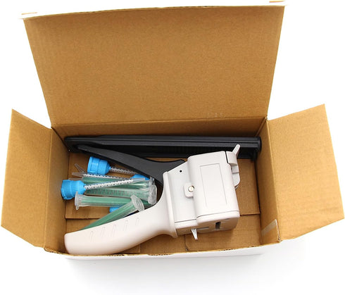 AB Glue Gun Dispensing Gun 50ml, Two-Component Epoxy Glue Gun 2:1/1:1 with 8 Mixing Nozzles, Suitable for Double